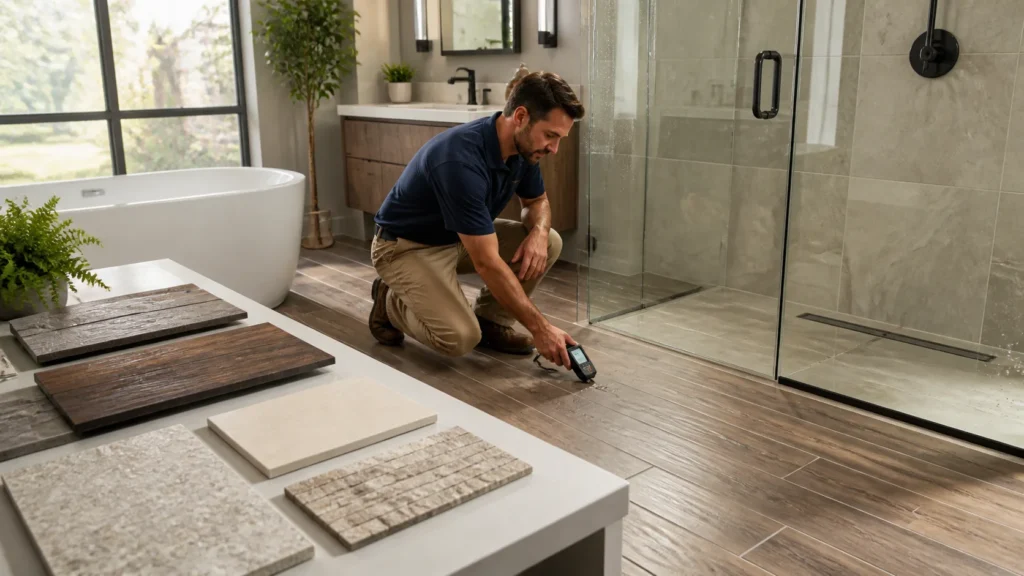 How the Best Flooring for Bathroom Holds Up to Humidity